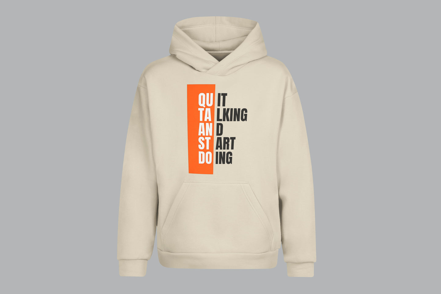 Quit Talking Printed Hoodie