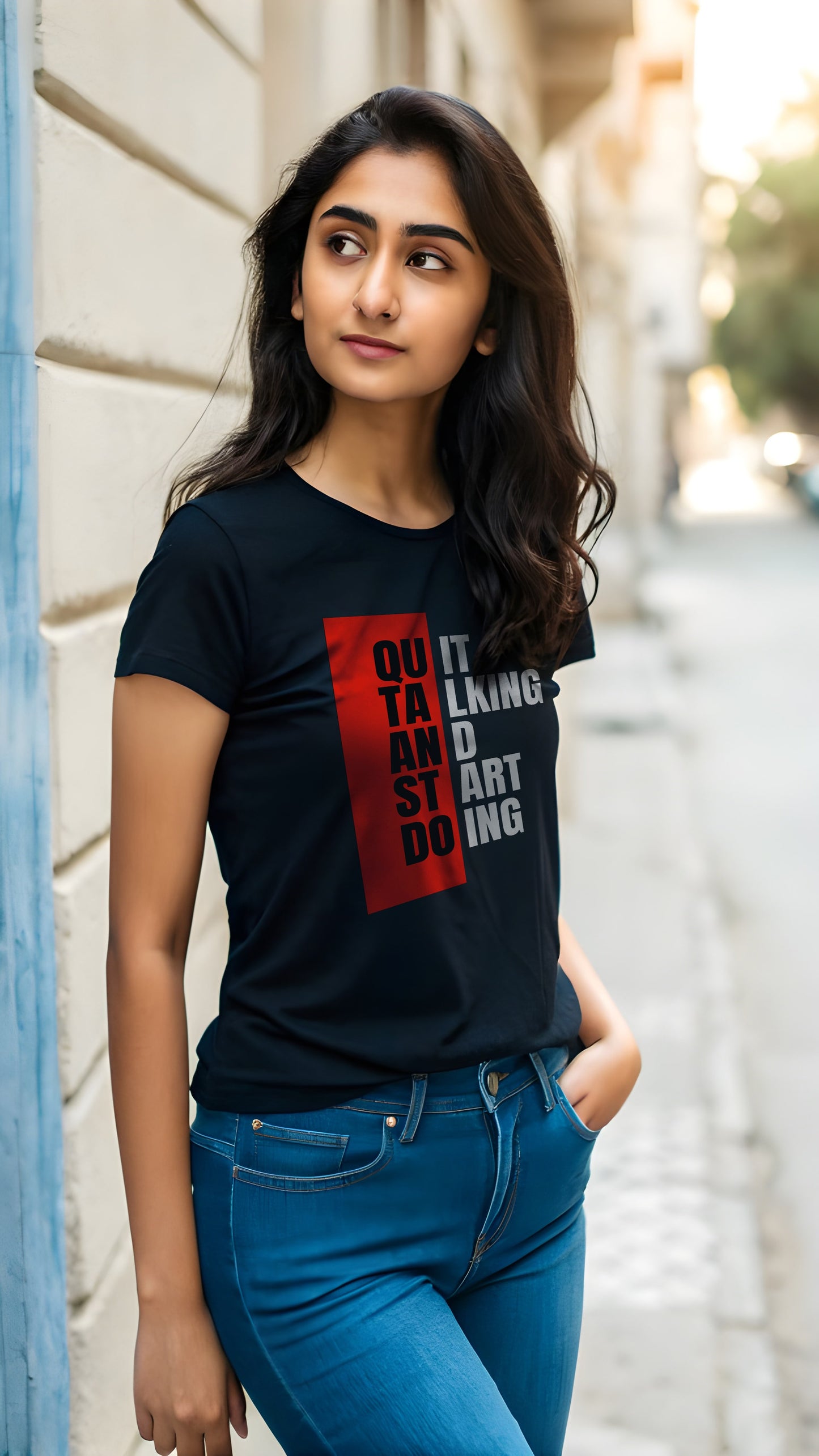 Quit Talking Printed T-Shirt