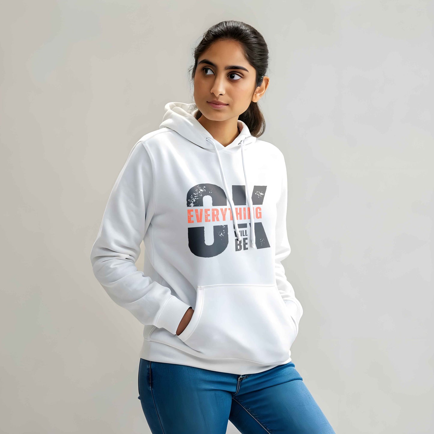 Everything Will Be Ok Printed Hoodie